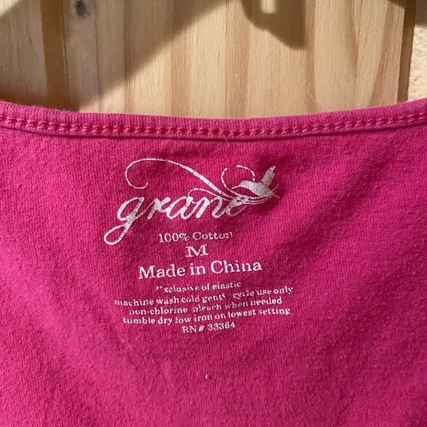 Grane Fuchsia Short Sleeve Top Pink Size M - Image 3
