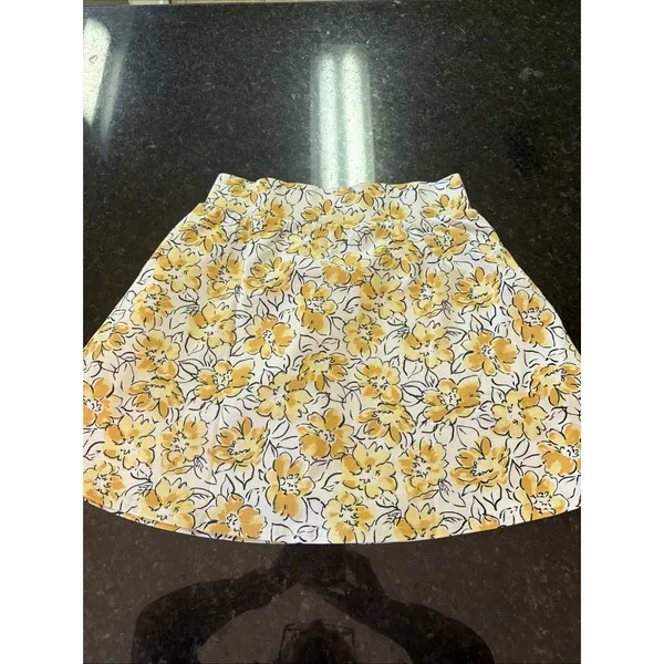 Pact NWT Organic Cotton Mini Skirt Circle Skater Sz XS Floral Pockets A-line - Image 5