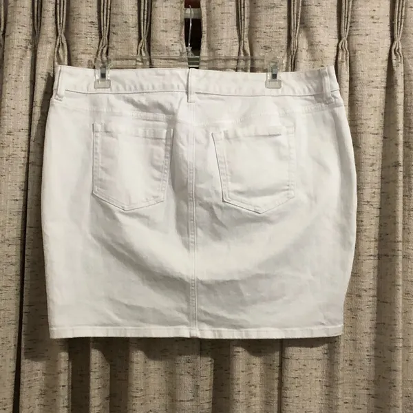 Torrid White Denim Mini Skirt  - Image 6