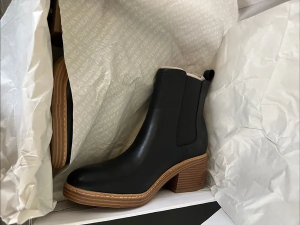 Marc Fisher Modesty Block Heel Round Toe Dress Booties - Image 8
