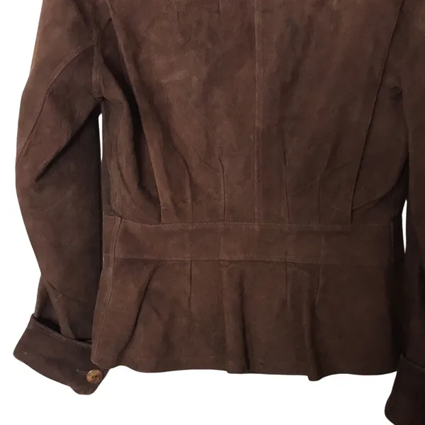 Unbranded Women's Suede Leather Button Front Jacket Small Brown boho earthy - Image 12
