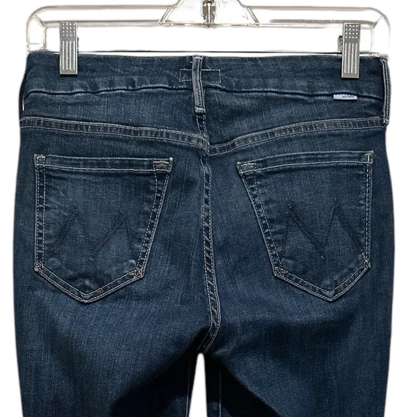 Mother The Looker Crop On The Edge Wash Blue Minimalist Jeans 25 - Image 6