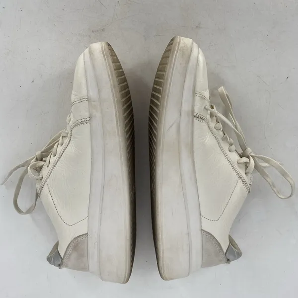UGG Scape Platform Sneakers Womens Size 9 White Leather Lace Up Casual Shoes - Image 4