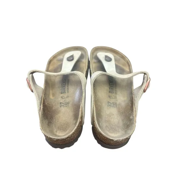 Birkenstock Gizeh Birko-Flor, Pearl White, Size 37US 6.5 - Image 2