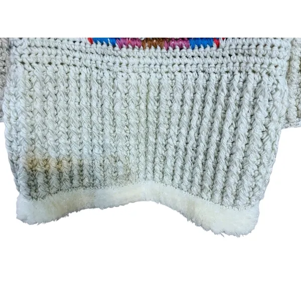 Vintage Andriano 1970's Chunky Knit Cardigan Oversized Bohemian Hippie Sweater - Image 6