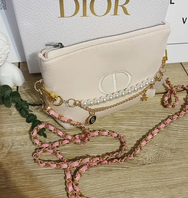 Dior Makeup Cosmetic Case Purse Pouch Shoulder Bag - Image 4