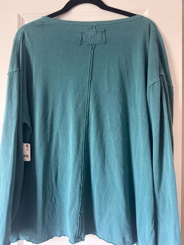 NEW We the Free People Teal Slouch Top S - Image 3