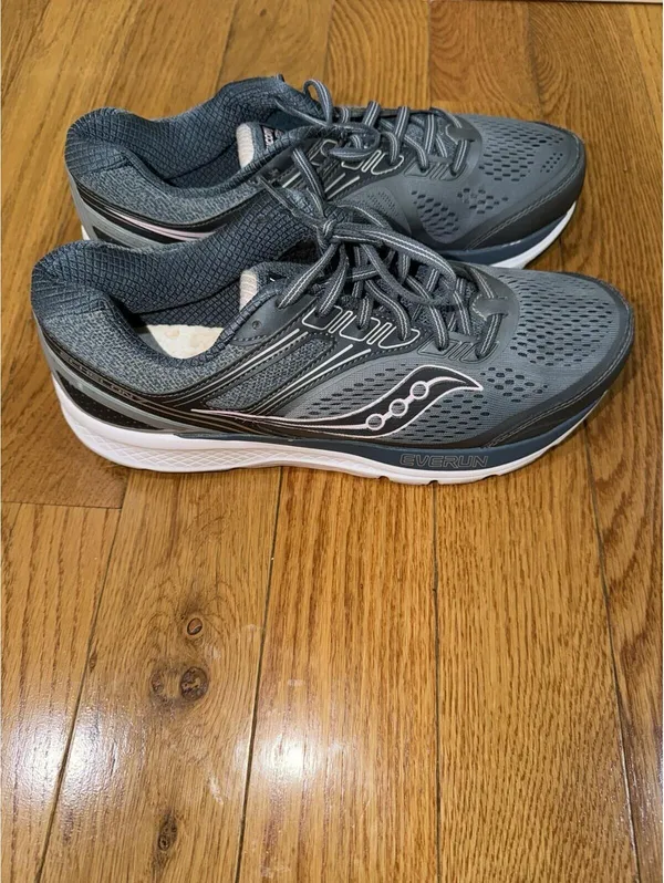 Size US 11 Women’s Saucony Echelon EVERUN 7 Running Sneakers Gray Slate Pink - Image 6
