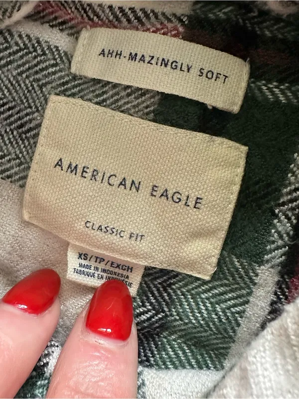American Eagle Ahh Mazingly Soft Plaid Flannel Shirt - Image 6