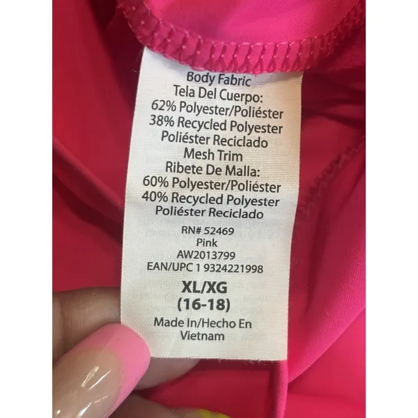 AVIA Shorts Women Running Active Gym Sport Pull On Size XL Lined Hot Pink Logo‎ - Image 7