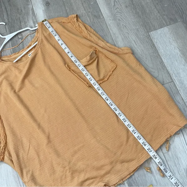 Free People Tee Shirt our time slouchy womens Orange large oversized boho casual - Image 7