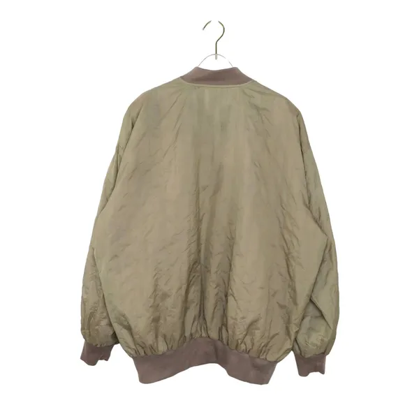 1980s Vintage Brown Snakeskin Reversible Bomber Jacket Large - Image 5