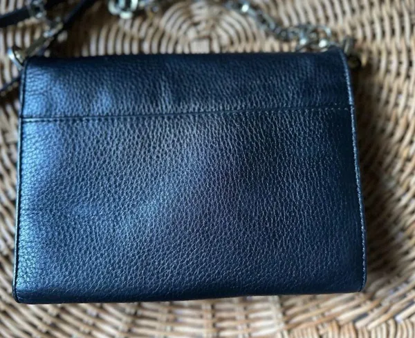 Tory Burch Black Leather Crossbody Bag with Silver Hardware - Image 6