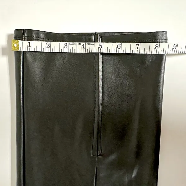 Abercrombie Split-Hem Vegan Leather Slim Flare Pants - Image 11