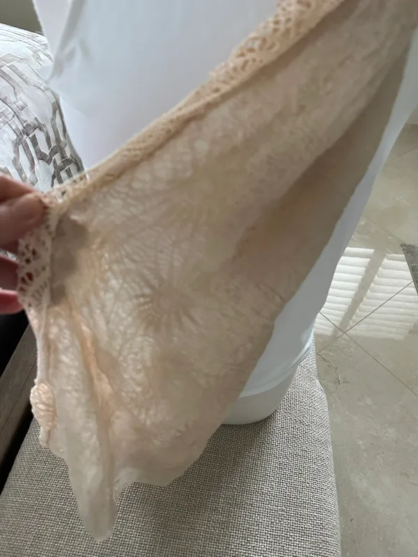 Crochet Scarf Tan - Image 3