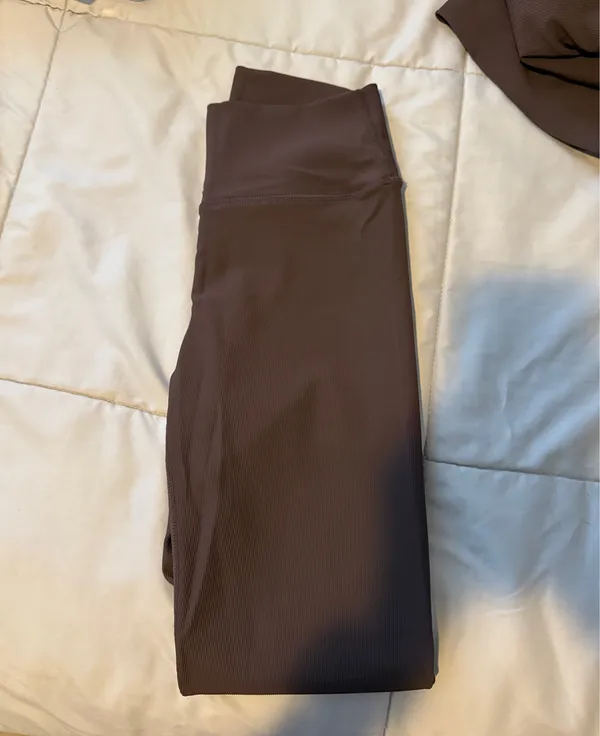 Wilo The Label brown halter ribbed workout set - XS top and S leggings - Image 7