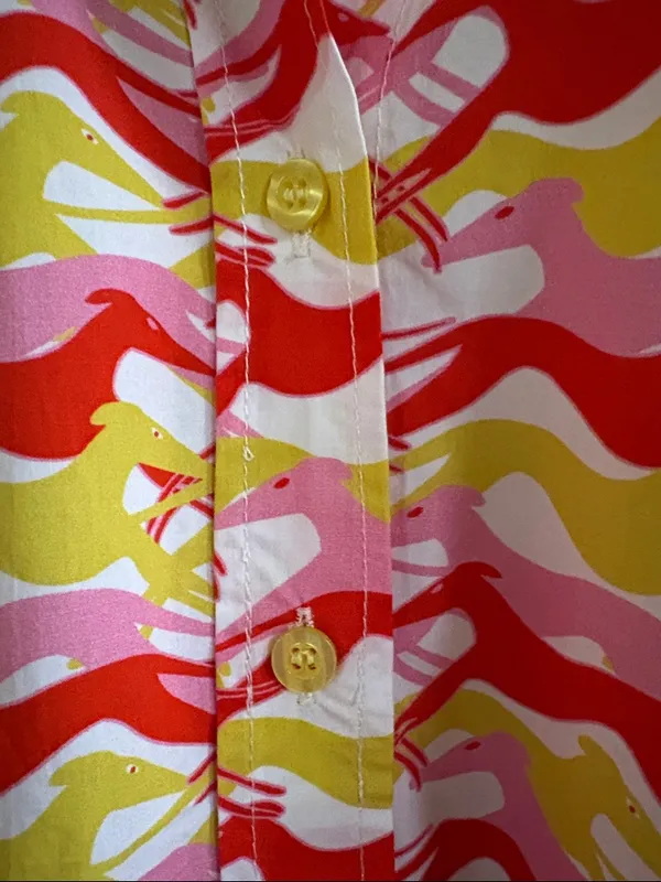 NWT ANONYME Dog Print Button Up Top Size Medium Retail $135.00 - Image 8