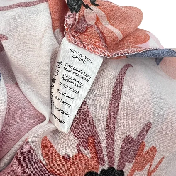 Le Salty Label Skirt Midi Knotted‎ Wrap Floral Print Pink Size Small - Image 11