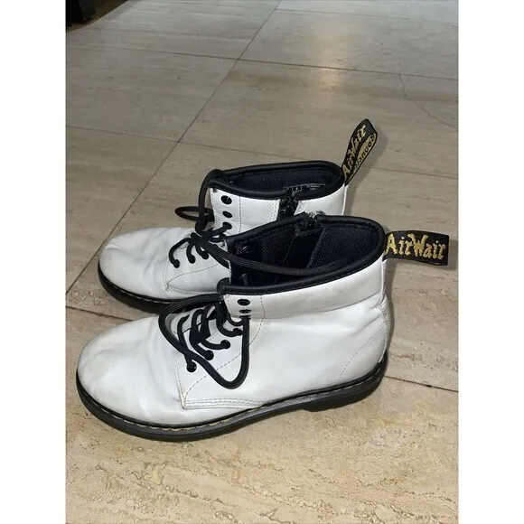 Dr Marten zavala J Boots White Women US Size‎ 5 AW004 - Image 3