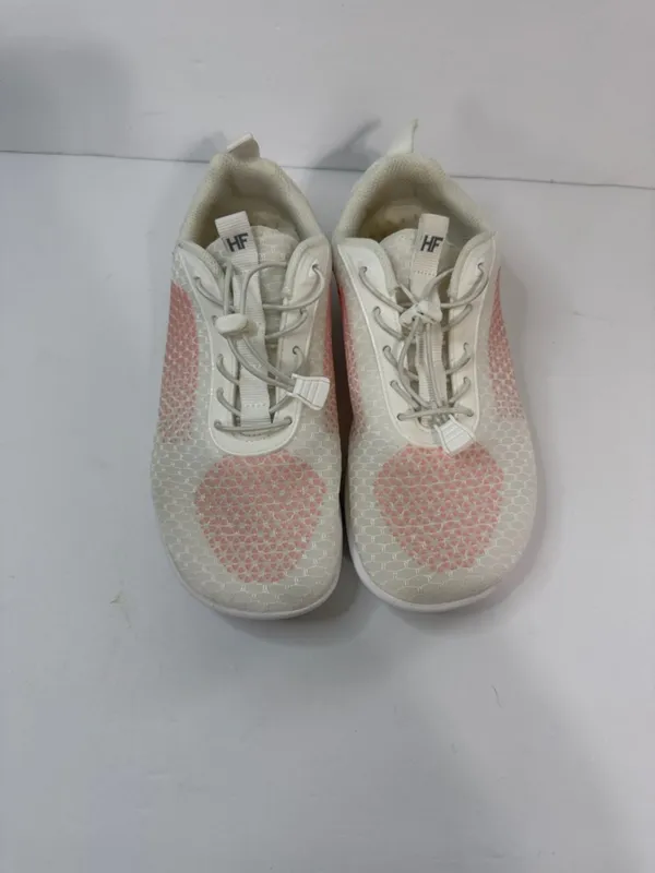 hike Women’s White Athletic Sneakers with Pink Mesh Details - Image 2