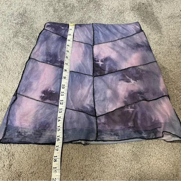 Princess Polly Purple The Bella‎ High Waisted Mesh Mini Skirt Women's Size 6 - Image 5