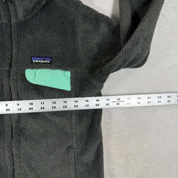 Patagonia Womens Re-Tool Snap-T Full Zip Fleece Jacket Grey Green 25477 Small - Image 3