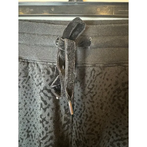 Rails Pants Women XS Black Velvet‎ Tie Oakland Black Flocked Cobra Joggers - Image 7