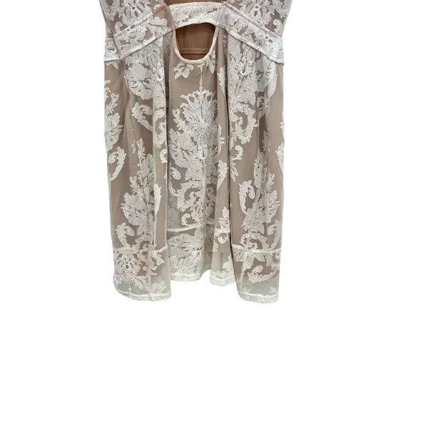 For Love & Lemons San Marcos Mini Dress Lace Ivory White Size‎ Medium - Image 11