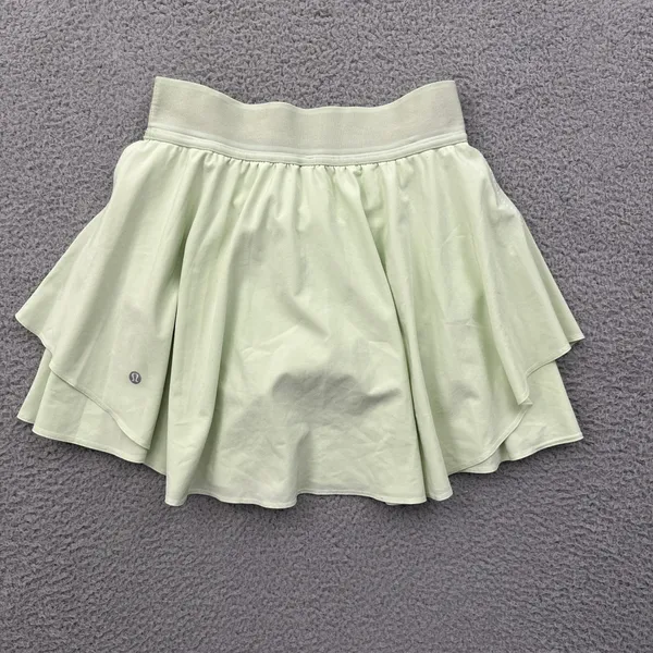 Lululemon Court Rival Skirt Skort High Rise Mint Moment Athletic Women's 4 Tall - Image 2