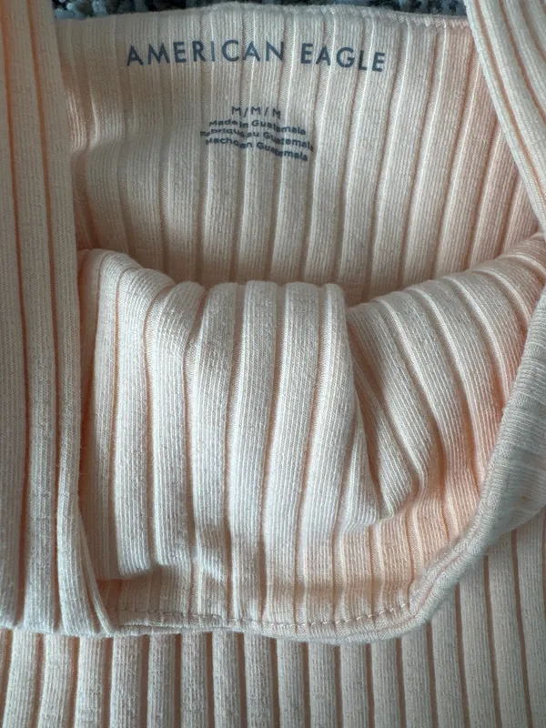 American Eagle Ribbed Tank Top Coral - Image 2