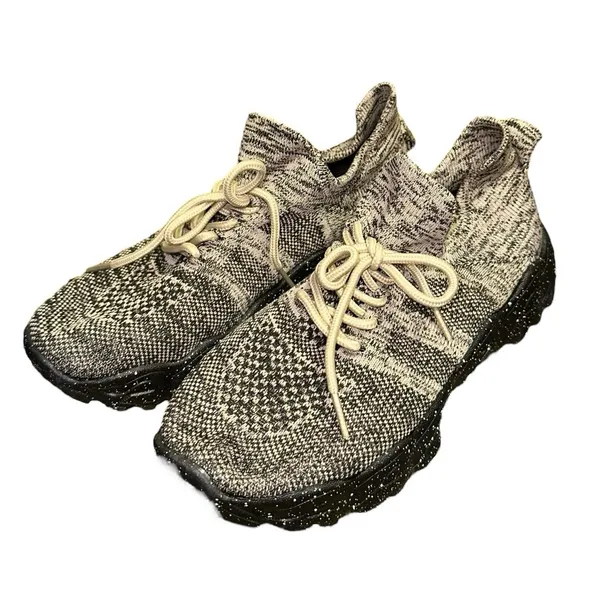 Women's Knit Sock Sneakers Slip On Speckled Sole EU‎ 36 US 6 - Image 4