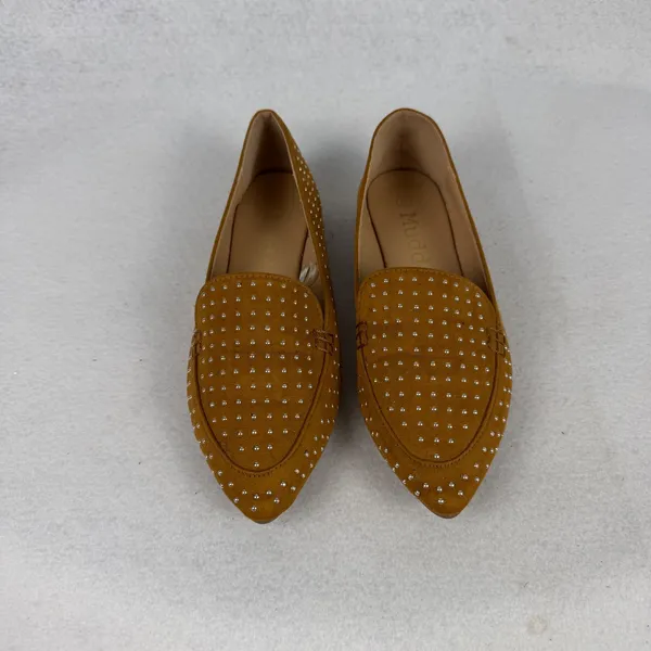 Mudd Loafers Womens 6 Studded Faux Suede Pointed Toe Mustard‎ Boho - Image 4