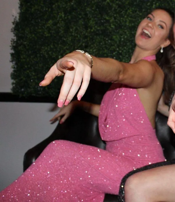 Windsor Pink Long Formal Dress - Image 4