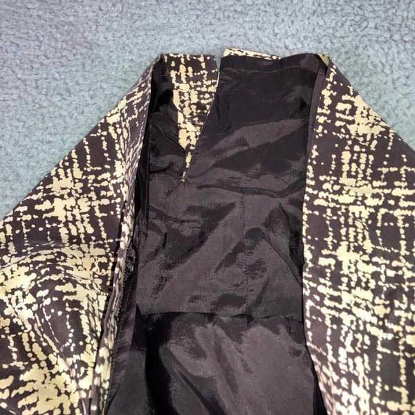 Talbots Petites Pure Silk Plaid Sheath Dress Women 10 Brown Beige Sleeveless‎ - Image 9