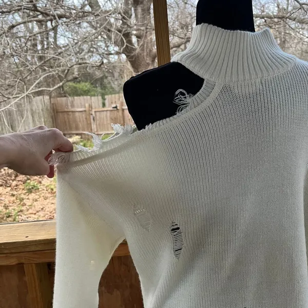 Revolve Lovers And Friends Women's Arlington Sweater In Ivory Size L - Image 9