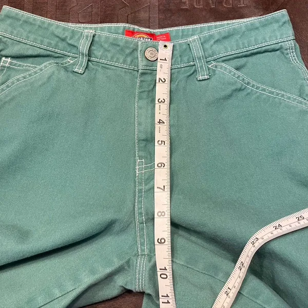 Dickies Carpenter‎ Pants Juniors 1/25 Green Cargo Utility Grunge Mid-Rise - Image 13