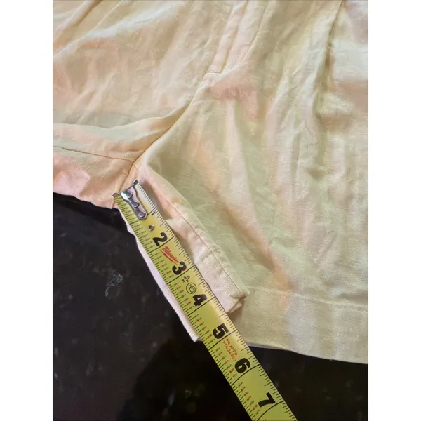 A‎ New Day Women's Butter Yellow Pleated Shorts Sz 10 Linen Old Money Vibes - Image 8