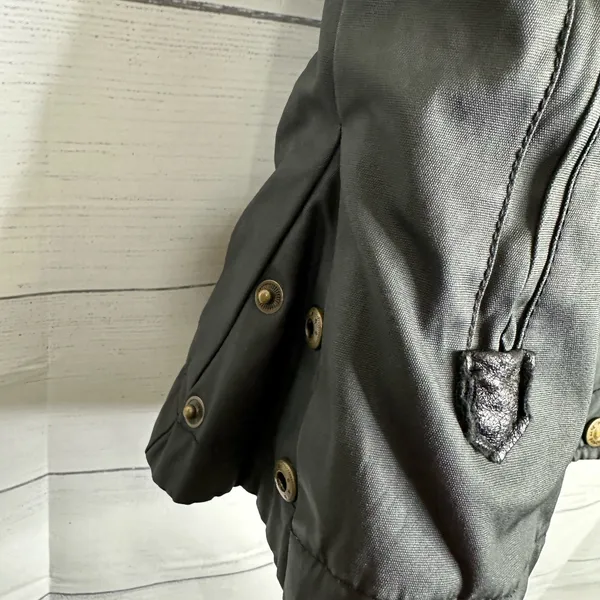 Horseware Ireland Womens size XS Waxed Canvas Leather Trim Quilted Barn Vest - Image 6