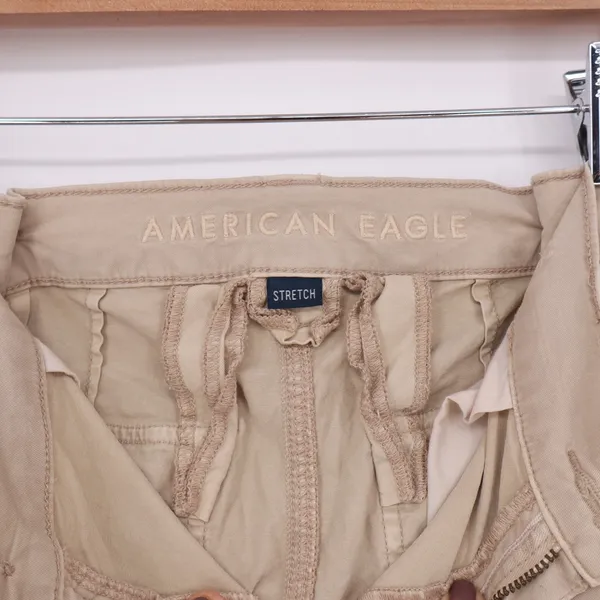 American Eagle Cargo Pants Womens 00 Stretch Regular Tan Utility Excellent - Image 2