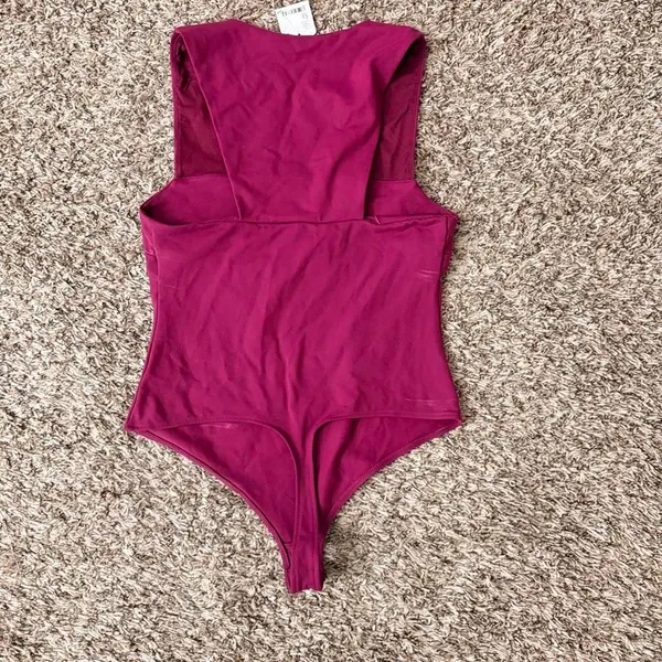 Free People Burgundy Bodysuit - M - Image 3