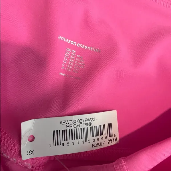 Amazon Essentials Bright Pink Leggings Size 3X - Image 2