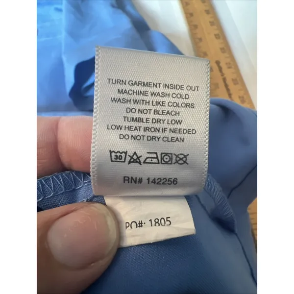Figs Scrub 3 pocket Top Adult Extra Large Short Sleeve Blue V-Neck FM1500 - Image 7