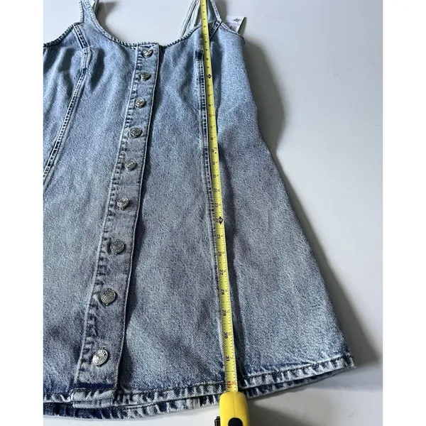 NWT FRAME The Shift Denim Dress Light Blue Wash Size 6 - Image 8