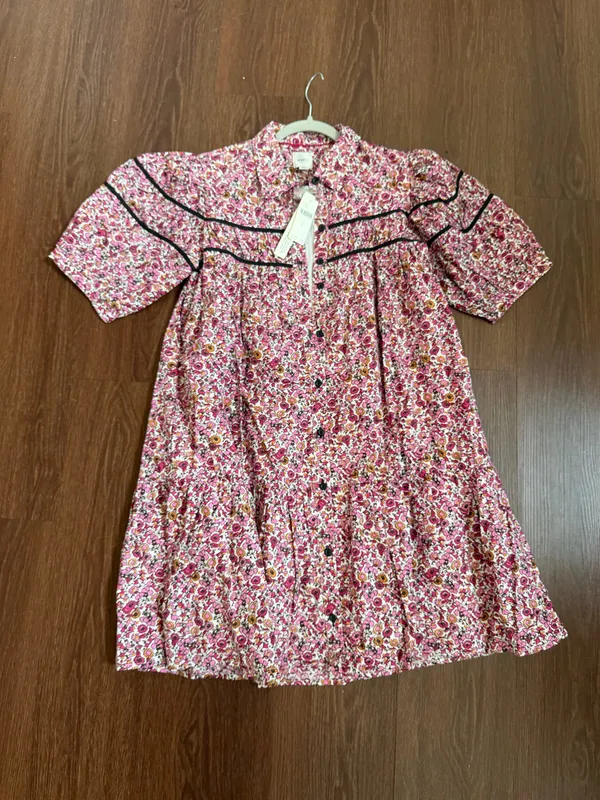 Anthropologie Maeve Leandra The Shirred Yoke Mini Dress - Image 3