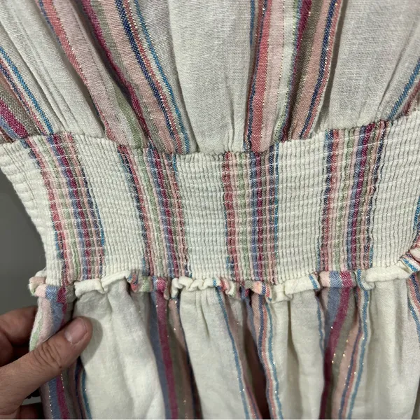 Rails Lucca Havana Stripe linen mini Dress size XS - Image 3