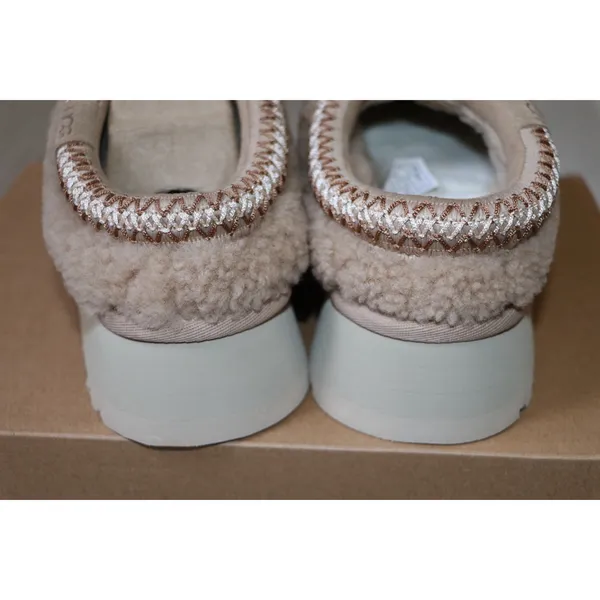 UGG Tazz Maxi Curly Genuine Shearling Platform Slippers - Image 9
