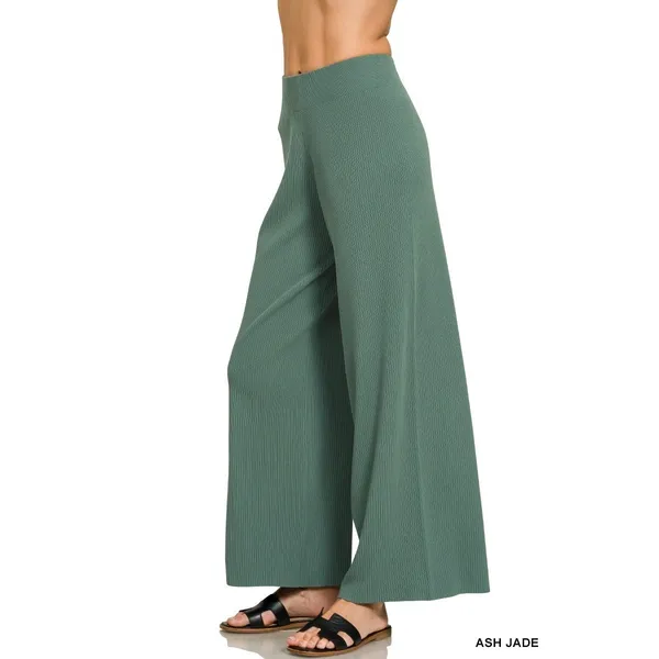 Zenana Viscose Sweater Top &‎ Pants Set - Ash Jade - Small - Image 5