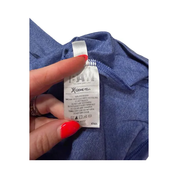BAW Arches‎ National Park Quarter Zip Pullover Blue Heather Ladies XL Thumbholes - Image 5