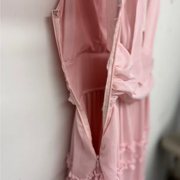 Lulus Enchantingly Sweet Blush Pink Chiffon Backless Maxi Dress SOLD OUT - Image 8
