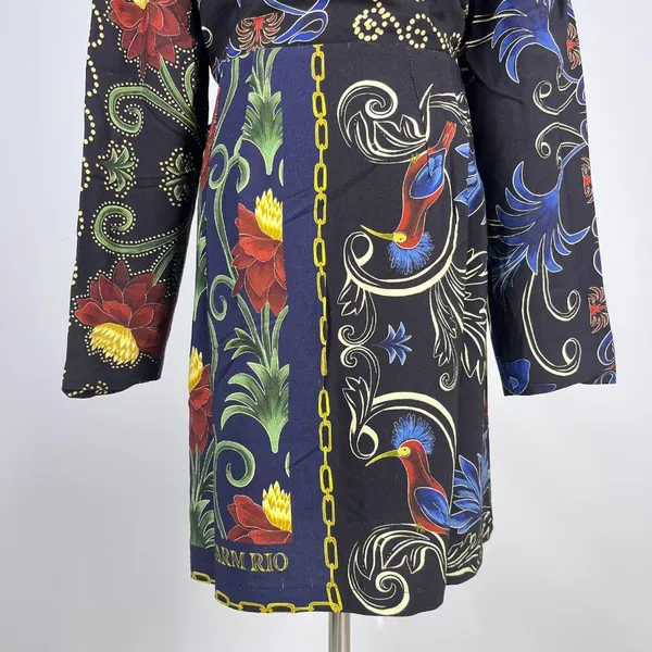NWOT Farm Rio x Anthropologie Mixed Arabesque Scarves Wrap Mini Dress Size M - Image 10